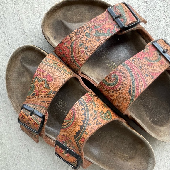Birkenstock Sandals Floral Paisley Womens Size 38 L7M5 - Picture 13 of 16
